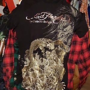 Brand- new Ed Hardy short- sleeve shirt